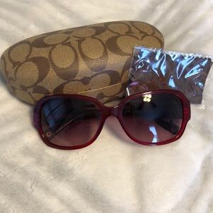 Burgundy Coach Sunglasses NWOT